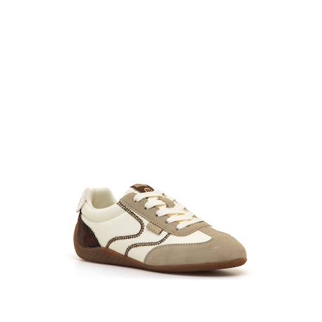 Sneakers filles synthétique lacets Beige+Brown+White 9 - vertbaudet enfant 