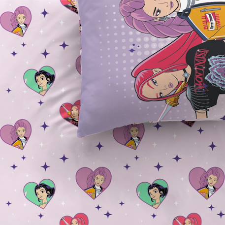 Parure de lit imprimée 100% coton, kpop demon hunters heart Rose 2 - vertbaudet enfant 