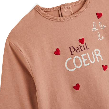 Lot de 2 t-shirts bébé manches longues aimée Rose 3 - vertbaudet enfant 