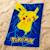 Serviette de bain et de plage imprimée 100% coton, pokemon volt Bleu 2 - vertbaudet enfant 