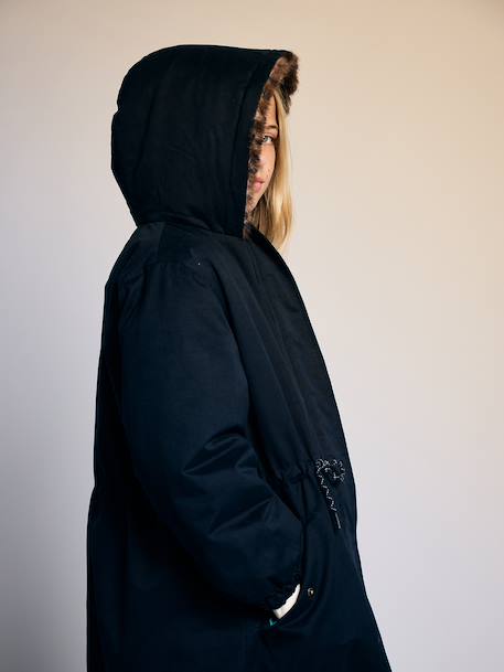 Parka fille doublée noir 2 - vertbaudet enfant 
