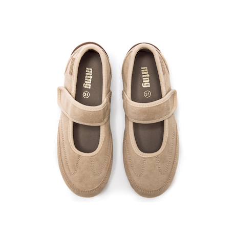 Chaussures filles synthétique fermeture adhésive Beige 2 - vertbaudet enfant 