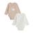 Lot de 2 bodies bébé manches longues ouverture croisée doucette Rose 2 - vertbaudet enfant 