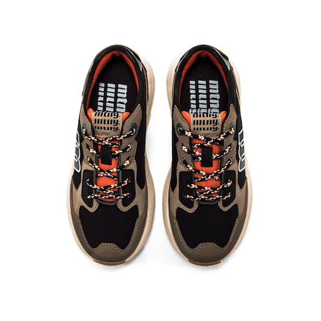 Sneakers garçon synthétique lacets Brown+White 2 - vertbaudet enfant 