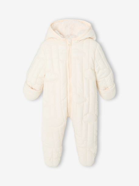 Combipilote naissance avec capuche écru 1 - vertbaudet enfant 