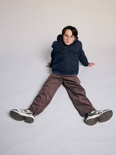 Pantalon battle garçon en velours anthracite+noisette 12 - vertbaudet enfant 