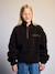 Sweat sherpa fille col montant zippé chocolat 3 - vertbaudet enfant 