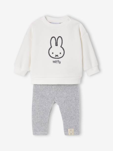 Ensemble bébé Miffy gris chiné 1 - vertbaudet enfant 
