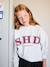 Sweat fille manches longues chocolat+gris 8 - vertbaudet enfant 