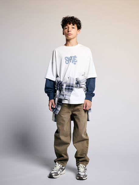 T-shirt manches longues garçon écru 7 - vertbaudet enfant 