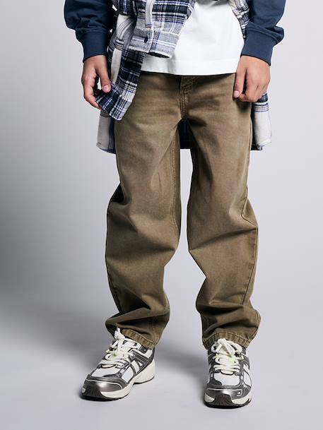 Pantalon balloon garçon noisette 1 - vertbaudet enfant 