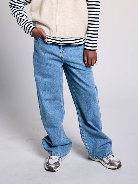 Fille-Jean-Pantalon large fille denim