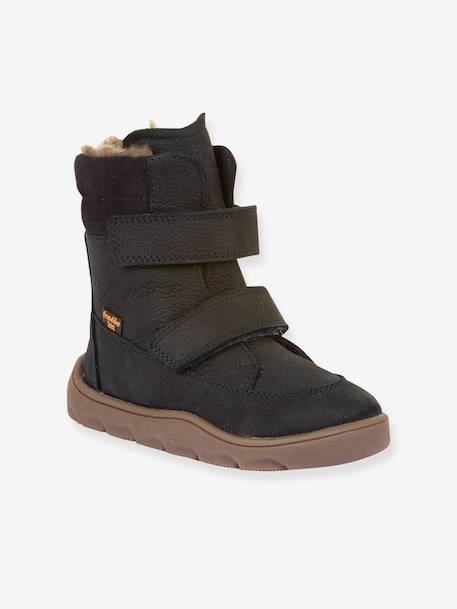 Bottes pieds nus pour enfants ZERU TEX WINTER BAREFOOT Froddo bleu foncé+bleu pétrole+rose doré 1 - vertbaudet enfant 