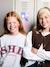Sweat fille manches longues chocolat+gris 9 - vertbaudet enfant 