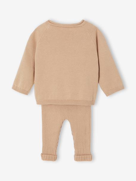 Ensemble naissance pull et pantalon beige 4 - vertbaudet enfant 