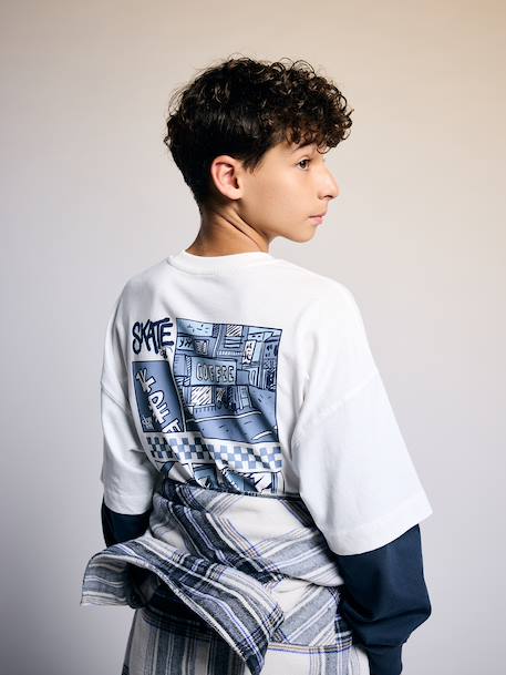 T-shirt manches longues garçon écru 8 - vertbaudet enfant 