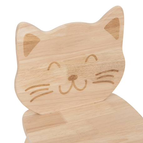 Chaise enfant chat en bois - pia Marron 5 - vertbaudet enfant 