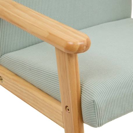 Fauteuil enfant en bouclette - basile Blanc+Vert celadon+Vert céladon 8 - vertbaudet enfant 