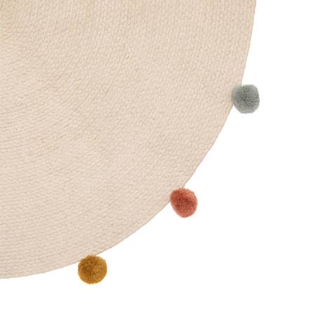 Tapis rond avec pompons - arlequin Beige 3 - vertbaudet enfant 