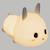 Veilleuse sur batterie lapin h.11cm Blanc 3 - vertbaudet enfant 