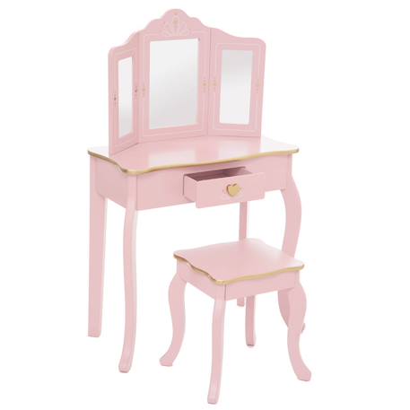 Coiffeuse et tabouret enfant - sissi Rose antique 3 - vertbaudet enfant 