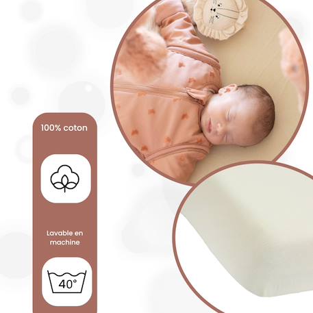 Drap housse oeko-tex® standard 100 #1ae7ff+#4f6887+#9e724c+#a0b5a5+#b0cce6+#bad3e9+#cce8d2+#d5d5d5+#d6bab2+#e0cda9+#ece7d8+#f58c43+#ffffff 37 - vertbaudet enfant 