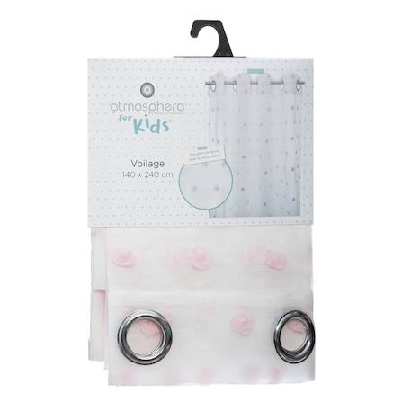 Rideau avec pompons - rosi Rose 5 - vertbaudet enfant 