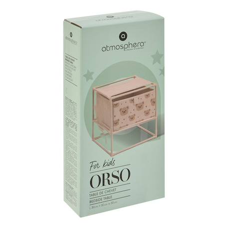 Table de chevet enfant 1 tiroir ourson - tissa Beige 3 - vertbaudet enfant 