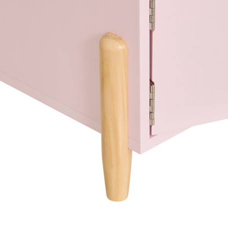 Table de chevet - douceur Blanc+Rose 11 - vertbaudet enfant 