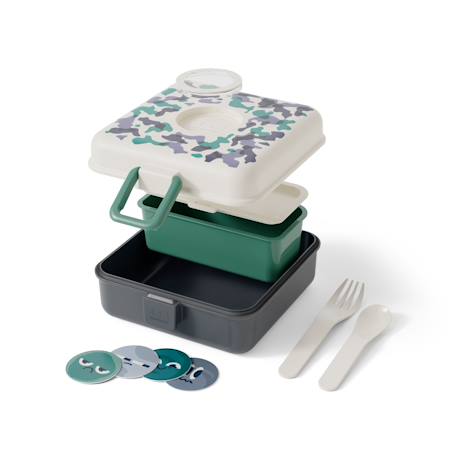 Boite à sandwich et goûter 850ml snacky Bleu camo+Bleu dino+Bleu infinity+Bleu wolf+Cannelle fox+Rose blush+Rose leopard+Vert raccoon 3 - vertbaudet enfant 