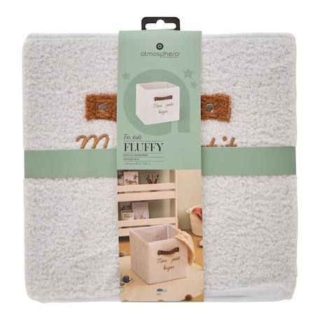 Panier de rangement intissé - fluffy Blanc 3 - vertbaudet enfant 