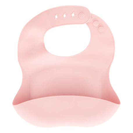 Set bavoir et cuillère yum silicone bleu Beige+Bleu+Ocre+Rose 18 - vertbaudet enfant 