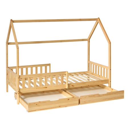 Lit cabane enfant 2 tiroirs - bosco Beige 3 - vertbaudet enfant 