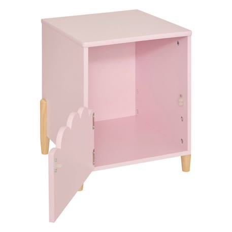 Table de chevet - douceur Blanc+Rose 9 - vertbaudet enfant 