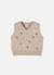 Pull sans manches fille brodé de fleurs Beige 1 - vertbaudet enfant 