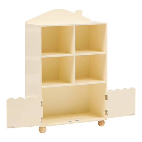 Bibliothèque enfant 2 portes 4 cases - bouli Beige 3 - vertbaudet enfant 