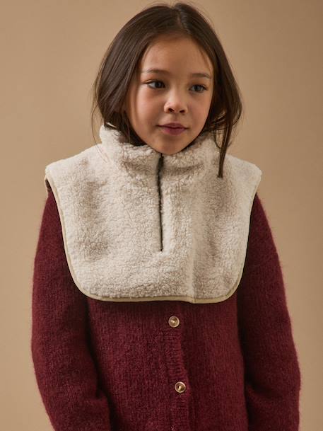 Fille-Accessoires-Bonnet, écharpe, gants-Col en sherpa enfant