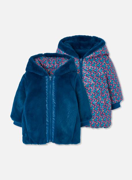 Parka fille réversible tissu technique Noir 3 - vertbaudet enfant 