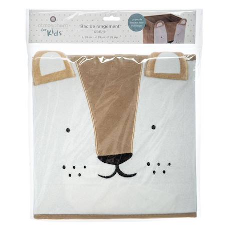 Panier de rangement pliable lion - joey Beige+Bleu+Gris+Jaune+Jaune Lion 26 - vertbaudet enfant 