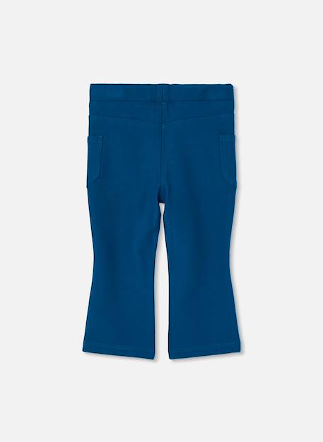 Pantalon fille en maille Bleu 2 - vertbaudet enfant 