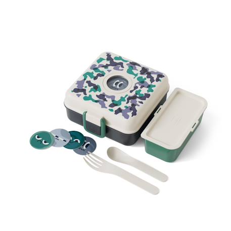 Boite à sandwich et goûter 850ml snacky Bleu camo+Bleu dino+Bleu infinity+Bleu wolf+Cannelle fox+Rose blush+Rose leopard+Vert raccoon 1 - vertbaudet enfant 
