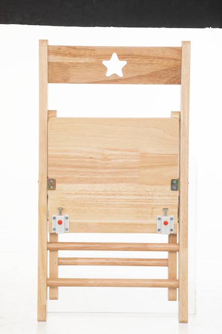 Chaise enfant pliante en bois hévéa - saly Beige 5 - vertbaudet enfant 