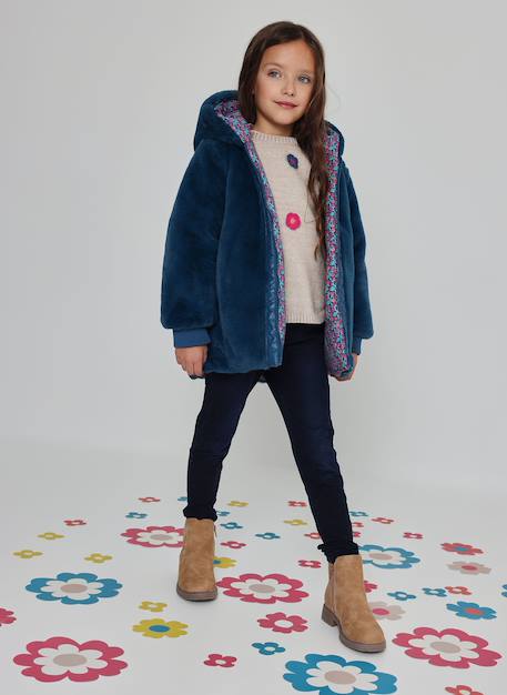 Parka fille réversible tissu technique Noir 2 - vertbaudet enfant 