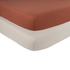 Lot de 2 draps-housses lit bébé  - vertbaudet enfant