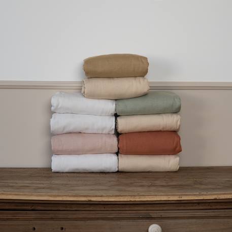 Lot de 2 draps-housses lit bébé #8fbc8f+#b27068+#d6bab2+Blanc 11 - vertbaudet enfant 
