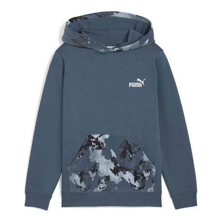 Sweat à capuche Bleu+Noir 2 - vertbaudet enfant 