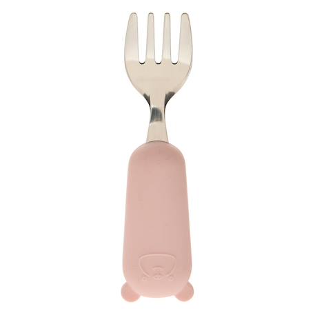 Set couverts cuillère et fourchette yum l.16,5cm rose Beige+Rose 10 - vertbaudet enfant 