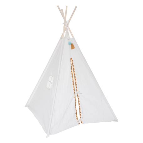 Tipi enfant - wapi Beige lin+Bleu+Ocre+Rose 3 - vertbaudet enfant 
