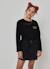 T-shirt fille en maille avec message Noir 2 - vertbaudet enfant 