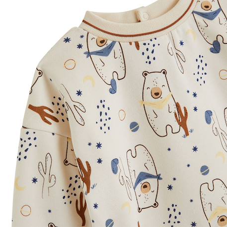 Ensemble bébé sweat et pantalon en molleton moka Marron 3 - vertbaudet enfant 